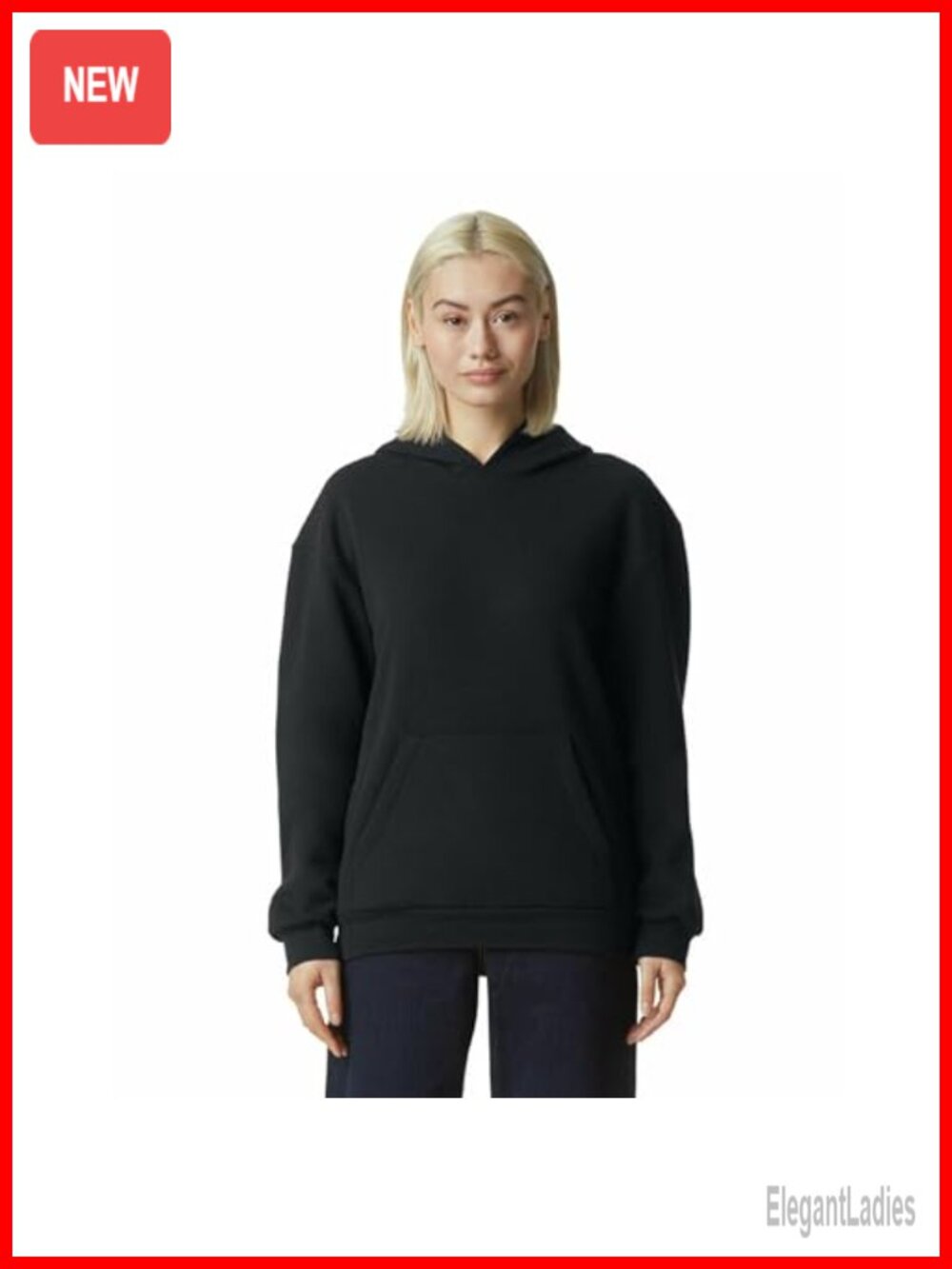 Unisex Reflex Fleece Pullover Hoodie Sweatshirt Relaxed Fit Oversized Pocket